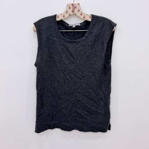 Neiman Marcus 100% Cashmere Sleeveless Gray Sweater Knit Tank Women’s Medium - Picture 1 of 4